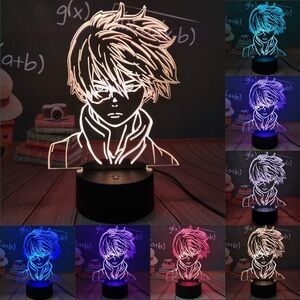 3-D Anime My Hero Academia Shoto Todoroki Led Night Light Lamp Multi Colors